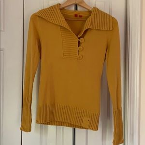 ESPRIT mustard yellow 100% cotton sweater size S